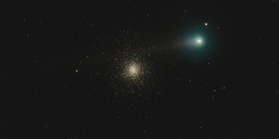 Comet C/2021 A1 Leonard + Messier 3