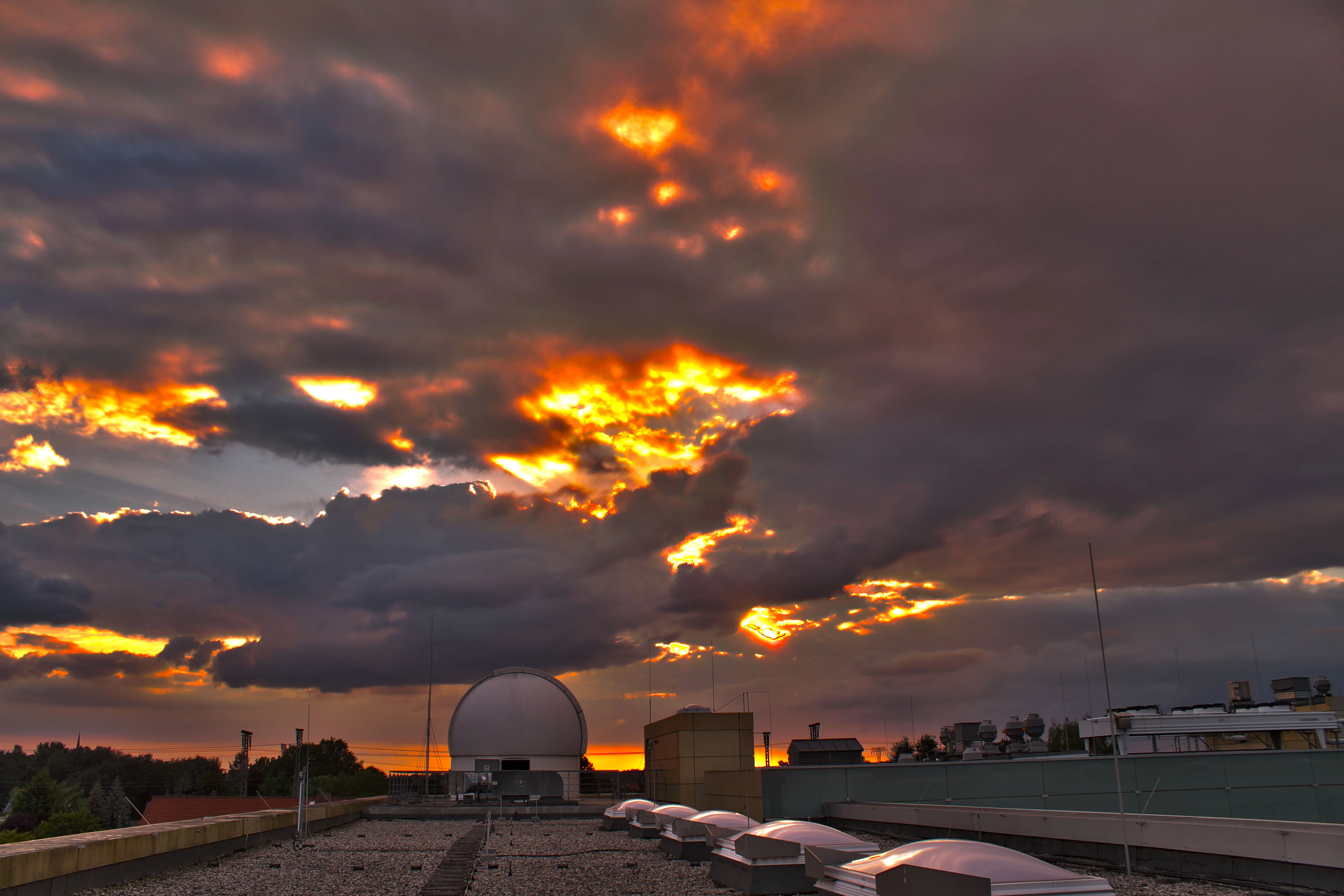 OST with cloudy sky