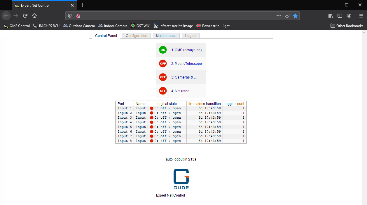  The OMS control window 