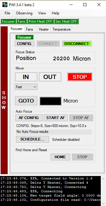 PWI3: Focus window